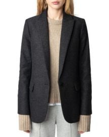 Zadig Voltaire Valse Raye Elbow Patch Blazer Bloomingdales at Bloomingdales