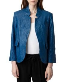 Zadig Voltaire Verys Crinkled Leather Jacket Bloomingdales at Bloomingdales