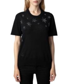 Zadig Voltaire Zadig Voltaire Ida Rhinestone Star Cashmere Sweater Bloomingdales at Bloomingdales