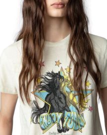 Zadig Voltaire Zoe Cotton Horse Print Tee Bloomingdales at Bloomingdales