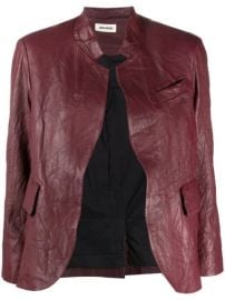 Zadig Voltaire crinkle-effect Band Collar Jacket - Farfetch at Farfetch