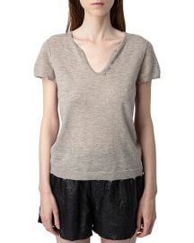 Zadig amp Voltaire Celsy Cashmere Sweater Gilt at Gilt