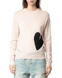Zadig amp Voltaire Pravis Cashmere Heart Sweater Bloomingdale39s at Bloomingdales