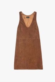 Zadig amp Voltaire Rasha Suede Dress - Cognac Garmentory at Garmentory
