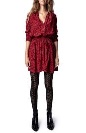 Zadig amp Voltaire Rinka Blossom Long Sleeve Minidress at Nordstrom