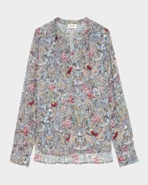 Zadig amp Voltaire Tink Soft British Flowers Blouse at Neiman Marcus