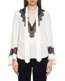 Zadig amp Voltaire Tuan Silk Lace Trim Blouse Bloomingdale39s at Bloomingdales