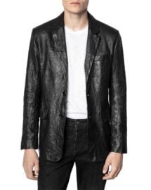 Zadig amp Voltaire Valfried Crinkle Leather Jacket Bloomingdale39s at Bloomingdales