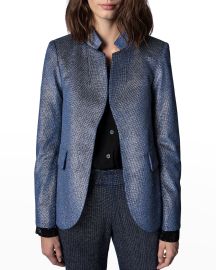 Zadig amp Voltaire Very Velours Sparkle Jacket at Neiman Marcus