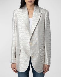 Zadig amp Voltaire Vicka Jacquard Wings Blazer at Neiman Marcus