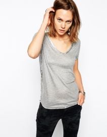 Zadig and Voltaire  Zadig and Voltaire T-Shirt with Metallic Foil Detailing at Asos