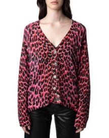 Zadig and Voltaire Mirka Cashmere Leopard Print Cardigan at Bloomingdales