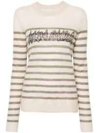 ZadigampVoltaire Mon Amour Striped Jumper Neutrals at Farfetch
