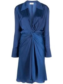 ZadigampVoltaire Rozo Twisted V-neck Midi Dress - Farfetch at Farfetch