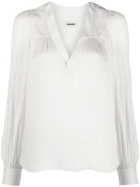 ZadigampVoltaire V-neck Ruched Blouse - at Farfetch