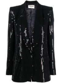 ZadigampVoltaire Vive Sequinned Blazer Black at Farfetch