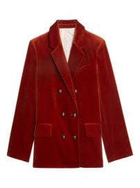 ZadigampVoltaire double-breasted Cotton Blazer Red at Farfetch