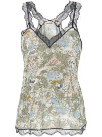 ZadigampVoltaire floral-print lace-trim Camisole Top - at Farfetch