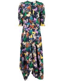 ZadigampVoltaire horse-print Silk Dress - at Farfetch