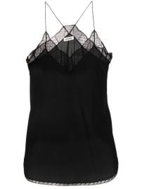 ZadigampVoltaire lace-trim Slip Top Black at Farfetch