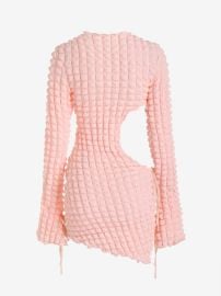 Zaful Popcorn Textured Cut Out Cinched Mini Dress at Zaful