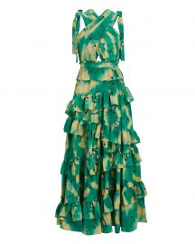 Zahra Tie-Dyed Silk Gown at Intermix