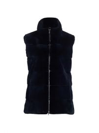 Zandra Rhodes For The Fur Salon Plucked Mink Fur Stand Collar Vest at Saks Fifth Avenue