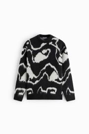 Zara Abstract Jacquard Sweater at Zara