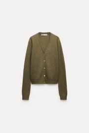 Zara Alpaca and Wool Rib Cardigan at Zara