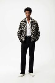 Zara Animal Pattern Jacquard Jacket at Zara