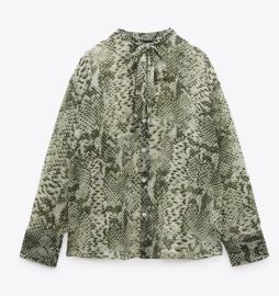 Zara Animal Print Blouse at Zara