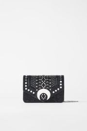 Zara Animal Print Moon Crossbody Bag at Zara