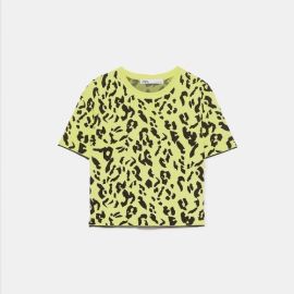 Zara Animal Print Stretch T Shirt at Zara