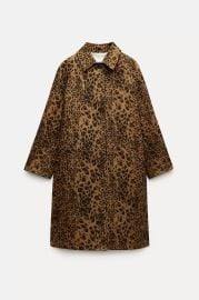 Zara Animal Print Trench Coat at Zara