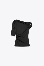 Zara Asymmetric Top with Metal Applique at Zara