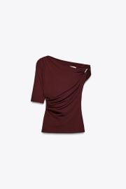 Zara Asymmetric Top with Metal Applique at Zara