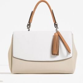Zara Bags Zara Front Flap Contrast Material Handbag Poshmark at Poshmark