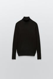 Zara Basic High Neck Knit Sweater at Zara