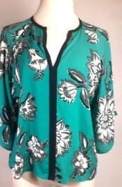 Zara Basic Top Floral V-neck Size Small eBay at eBay