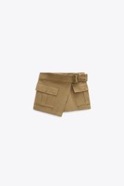 Zara Belted Cargo Bermudas at Zara