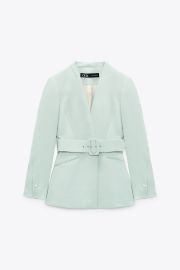 Zara Belted Lapelless Blazer and Pants at Zara