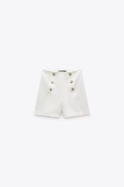 Zara Bermuda Shorts with Gold Buttons at Zara