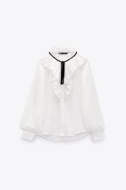 Zara Blouse with Contrasting Bow at Zara