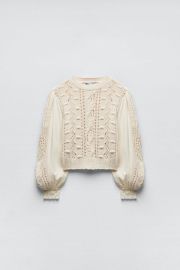 Zara Cable Knit Sweater at Zara