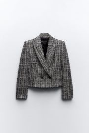 Zara Checkered Crop Jacket at Zara