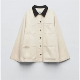 Zara Contrast Collar Overshirt at Zara