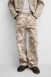 Zara Contrast Print Pants at Zara