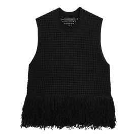 Zara Crochet Fringe Knit Top at Zara