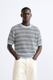 Zara Crochet Knit T Shirt at Zara