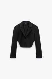 Zara Crop Blazer with Lapels at Zara